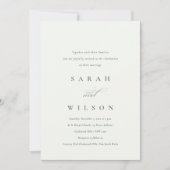 Eenvoudig script Black White Kraft Wedding Invite Bedankkaart (Voorkant)