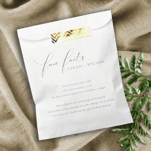 Eenvoudig Script Black White Weddenschap Facts Bedankzakje