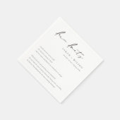 Eenvoudig Script Black White Weddenschap Facts Servet (Hoek)