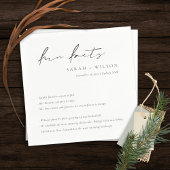 Eenvoudig Script Black White Weddenschap Facts Servet