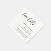 Eenvoudig Script Black White Weddenschap Facts Servet (Hoek)