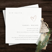 Eenvoudig Script Blush Heart Weddenschap Facts Servet