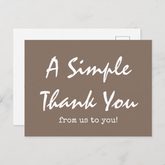 Eenvoudig Script Blush Pink Business Bedankt Briefkaart (Voorkant / Achterkant)