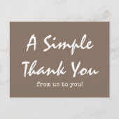 Eenvoudig Script Blush Pink Business Bedankt Briefkaart (Voorkant)