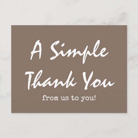 Eenvoudig Script Blush Pink Business Bedankt Briefkaart (Voorkant)