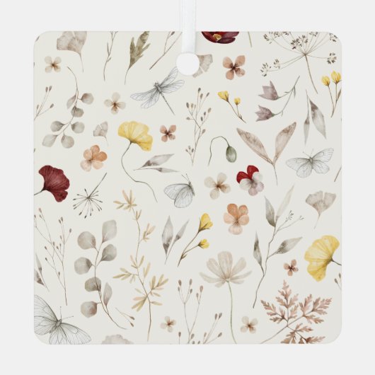 Eenvoudig script Boho Arch Foto Kerstmis Metalen Ornament (Achterkant)