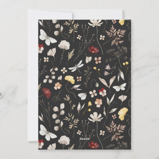 Eenvoudig script Boho Arch Kerstmis Feestdagenkaart (Achterkant)