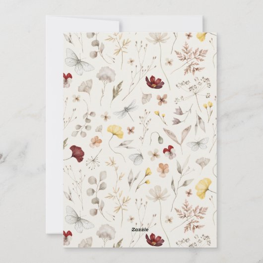 Eenvoudig script Boho Arch Kerstmis Feestdagenkaart (Achterkant)