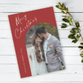 Eenvoudig script Boho Arch Kerstmis Feestdagenkaart