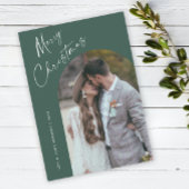 Eenvoudig script Boho Arch Kerstmis Feestdagenkaart