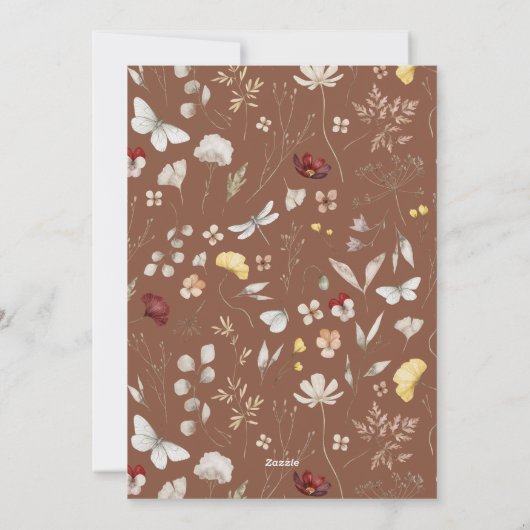 Eenvoudig script Boho Arch Kerstmis Feestdagenkaart (Achterkant)