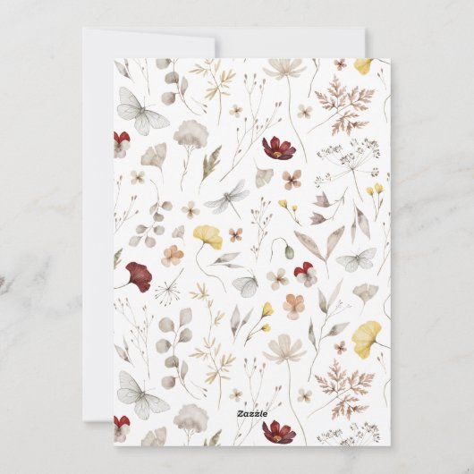 Eenvoudig script Boho Arch Kerstmis Feestdagenkaart (Achterkant)