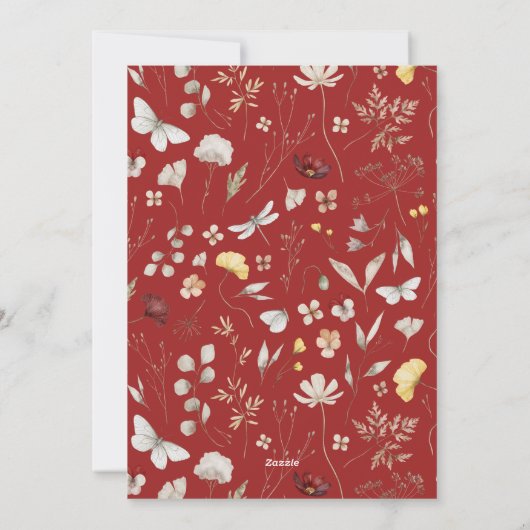 Eenvoudig script Boho Arch Kerstmis Feestdagenkaart (Achterkant)