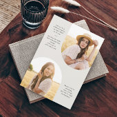 Eenvoudig Script Boho Arch Photo Afstuderen Kaart