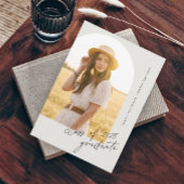 Eenvoudig Script Boho Arch Photo Afstuderen Kaart