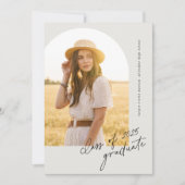 Eenvoudig Script Boho Arch Photo Afstuderen Kaart (Voorkant)