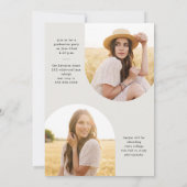 Eenvoudig Script Boho Arch Photo Afstuderen Kaart (Achterkant)