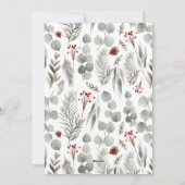 Eenvoudig Script Botanical 4 Multi Photo Christmas Feestdagenkaart (Achterkant)