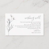 Eenvoudig script. Botanische bruiloft goed Informatiekaartje (Voorkant)