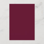 Eenvoudig Script Bourgondië QR-code Huwelijksreact Informatiekaartje (Achterkant)