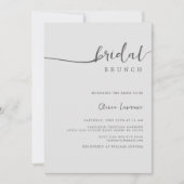 Eenvoudig Script Bruids Brunch Uitnodiging (Voorkant)