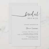 Eenvoudig Script Bruids Brunch Uitnodiging (Voorkant / Achterkant)