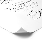 eenvoudig script bruidsshower mimosa bar bord poster (Hoek)