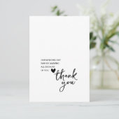 Eenvoudig script bruiloft bericht foto dank u kaar bedankkaart (Staand voorkant)