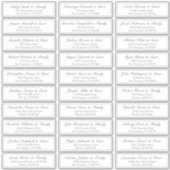 Eenvoudig script Bruiloft Gast Namen Adres Sticker (Voorkant)