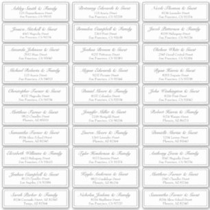 Eenvoudig script Bruiloft Gast Namen Adres Sticker