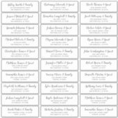 Eenvoudig script Bruiloft Gast Namen Adres Sticker (Voorkant)