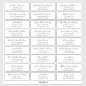 Eenvoudig script bruiloft gastadres sticker (Vel)