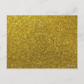 Eenvoudig script - bruiloft gouden glitter Dank u Briefkaart (Achterkant)