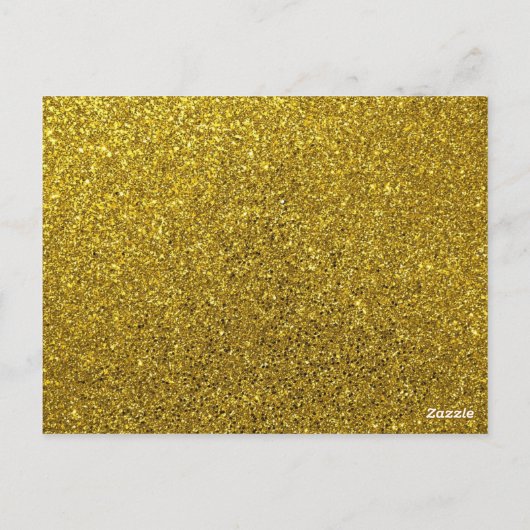 Eenvoudig script - bruiloft gouden glitter Dank u Briefkaart (Achterkant)
