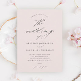 Eenvoudig script bruiloft kaart