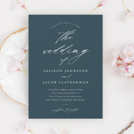 Eenvoudig script bruiloft kaart