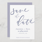 Eenvoudig script bruiloft opslaan Datum Save The Date (Voorkant / Achterkant)