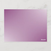 Eenvoudig script - bruiloft paars Dank je wel Briefkaart (Achterkant)
