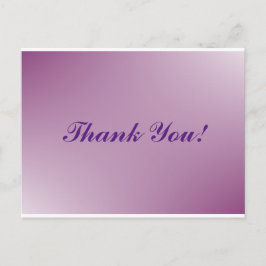 Eenvoudig script - bruiloft paars Dank je wel Briefkaart