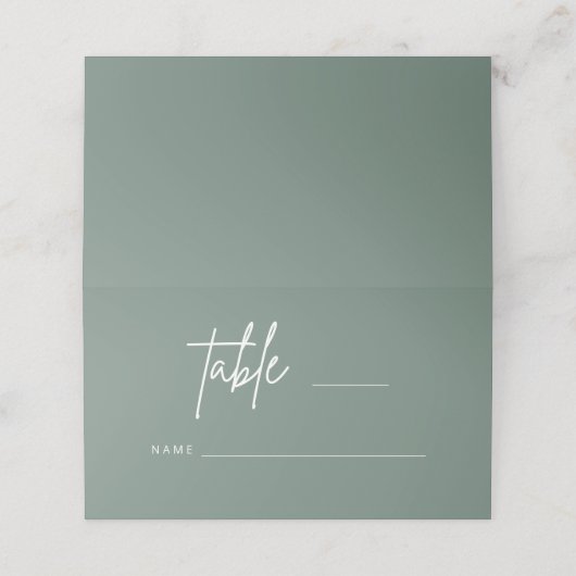 Eenvoudig script bruiloft-plaatskaarttabel Escort  Plaatskaartje (Buitenkant ongevouwen)