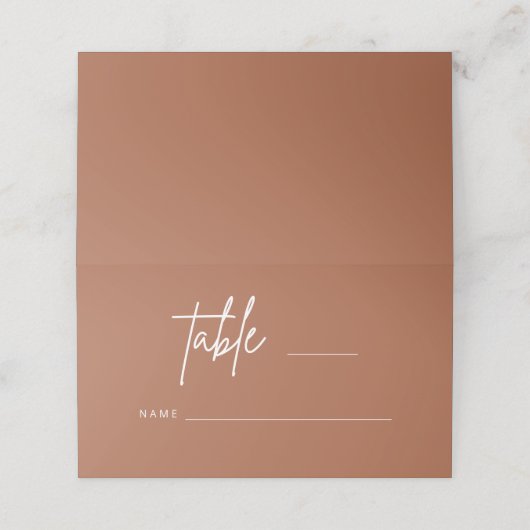 Eenvoudig script bruiloft-plaatskaarttabel Escort  Plaatskaartje (Buitenkant ongevouwen)