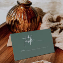 Eenvoudig script bruiloft-plaatskaarttabel Escort 