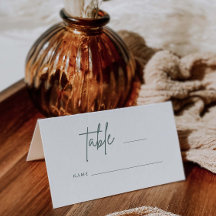 Eenvoudig script bruiloft-plaatskaarttabel Escort 