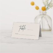 Eenvoudig script bruiloft-plaatskaarttabel Escort  Plaatskaartje (Voorkant)