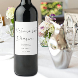 Eenvoudig script bruiloft repetitie diner wijn etiket