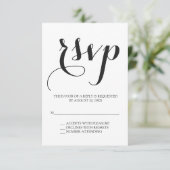 Eenvoudig script bruiloft RSVP (Staand voorkant)