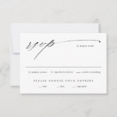 Eenvoudig script bruiloft RSVP kaartje (Voorkant)