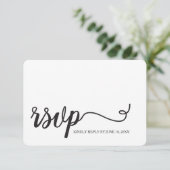 Eenvoudig Script Bruiloft RSVP Menu keuzes (Staand voorkant)