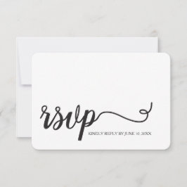 Eenvoudig Script Bruiloft RSVP Menu keuzes