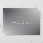 Eenvoudig script - bruiloft zilver Hartelijk dank Kaart (Voorkant / Achterkant)